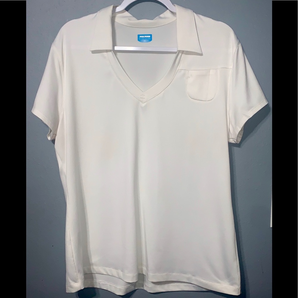 Women’s White XL PGA Golf Shirt